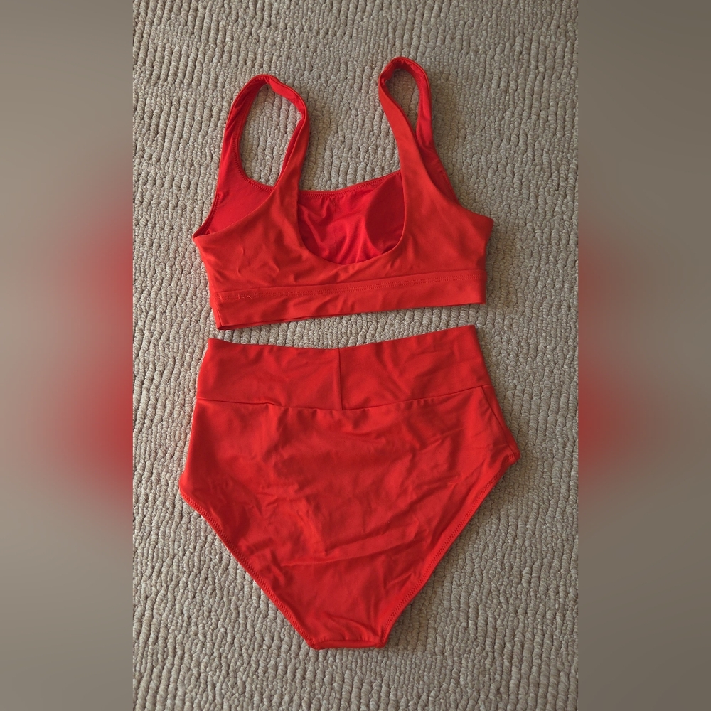 Aerie Size S High Crisscross Waisted Full Coverage Bottom & Scoop Swim Top -Set - Picture 5 of 9